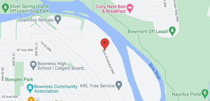 map of 7112 BOW CR NW